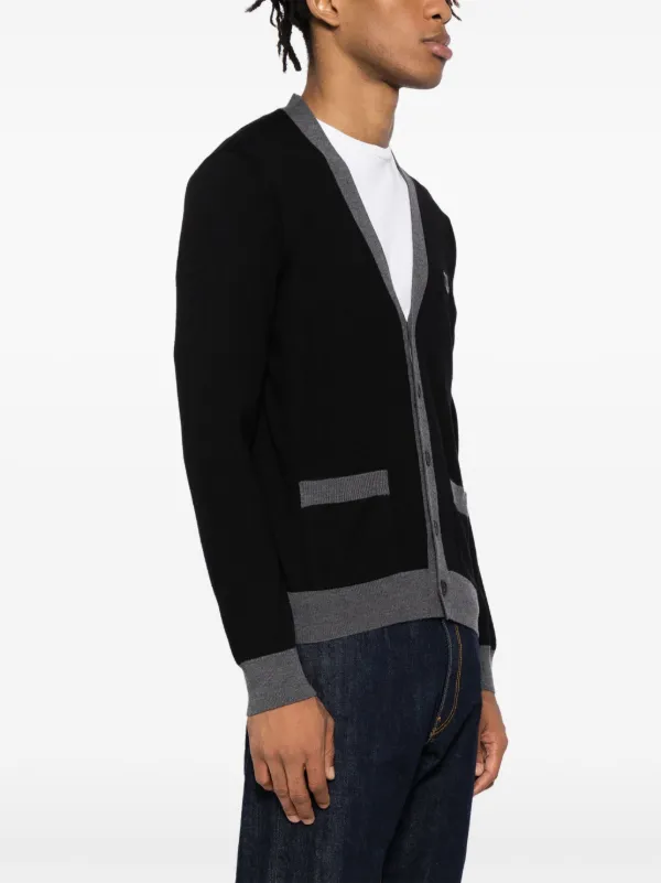 Maison Kitsuné Bold Fox Head Patch Cardigan | Black | FARFETCH