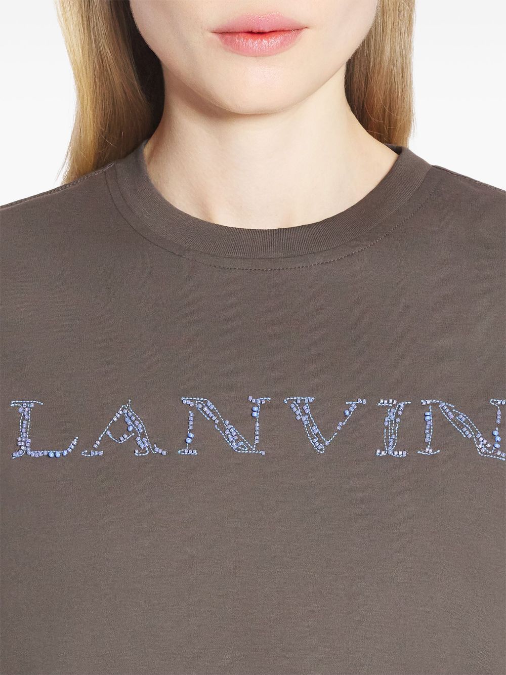 Cheap Lanvin bead-embroidered T-shirt Women