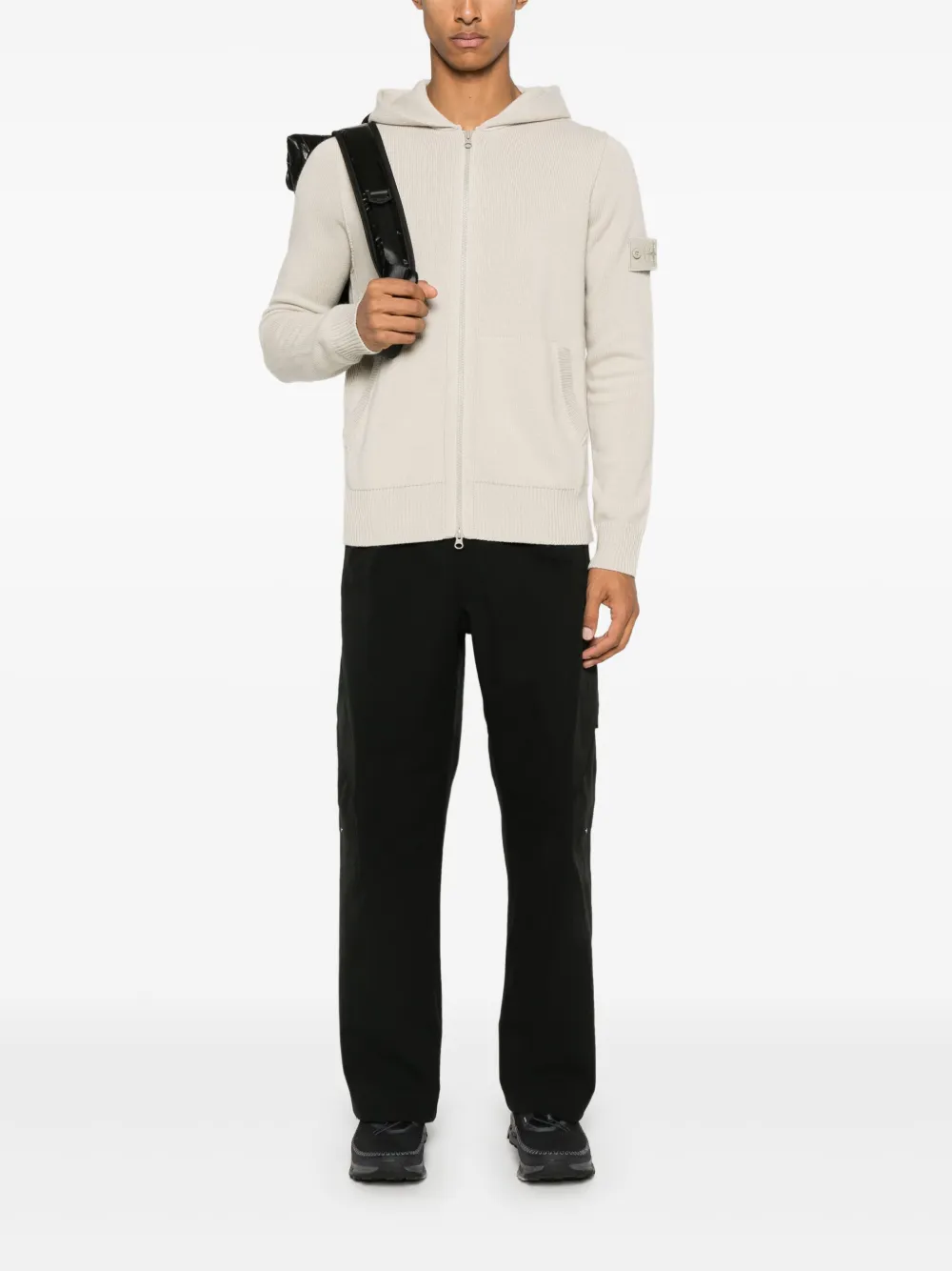 Stone Island Vest met Compass-logopatch - Beige
