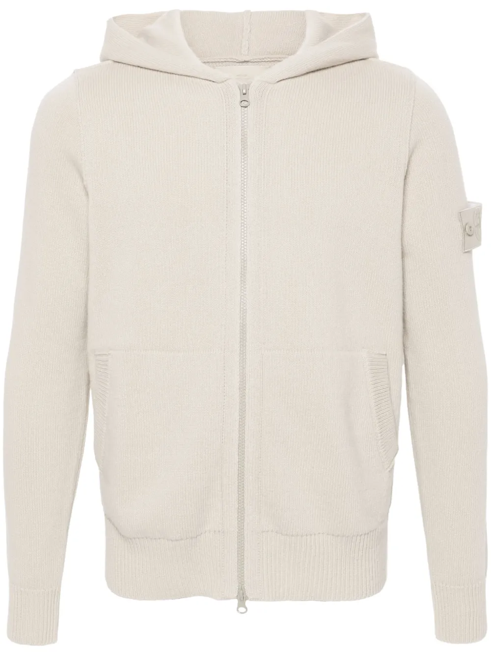 Stone Island Vest met Compass-logopatch Beige