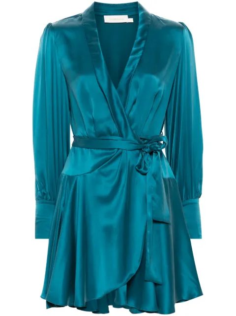 ZIMMERMANN silk wrap mini dress