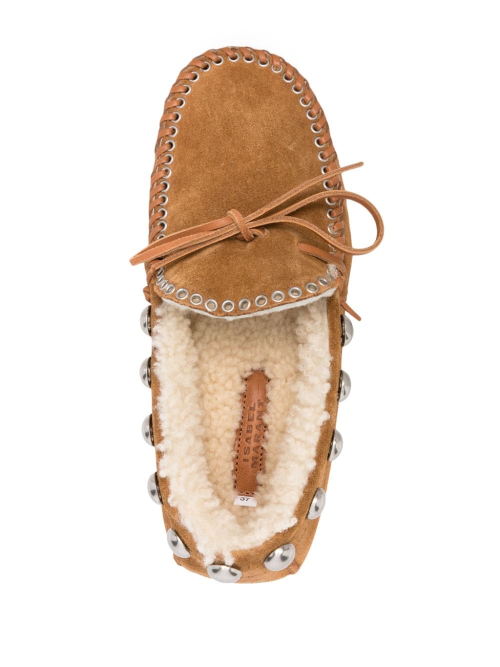 Shop Isabel Marant Shearling Loafers In 中性色