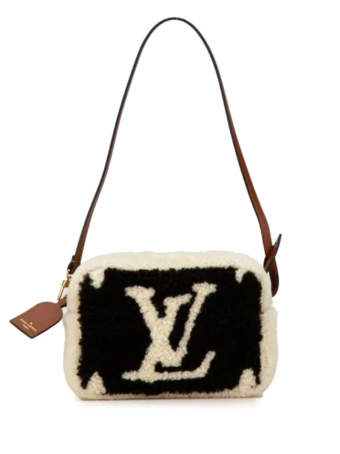 Cheap Louis Vuitton Pre-Owned 2019 Monogram Giant Shearling Teddy Beach Pouch shoulder bag WOMEN