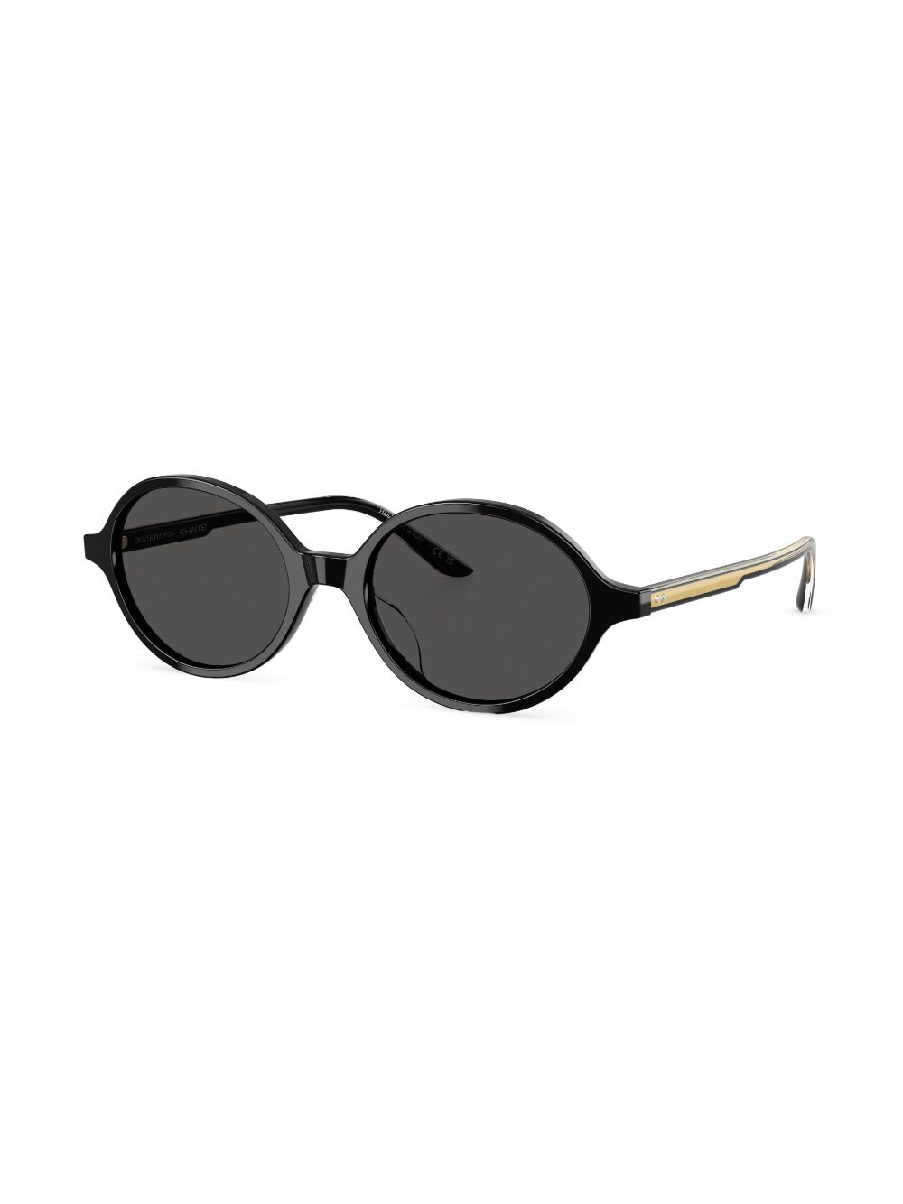 Oliver Peoples Zonnebril met rond montuur - Zwart