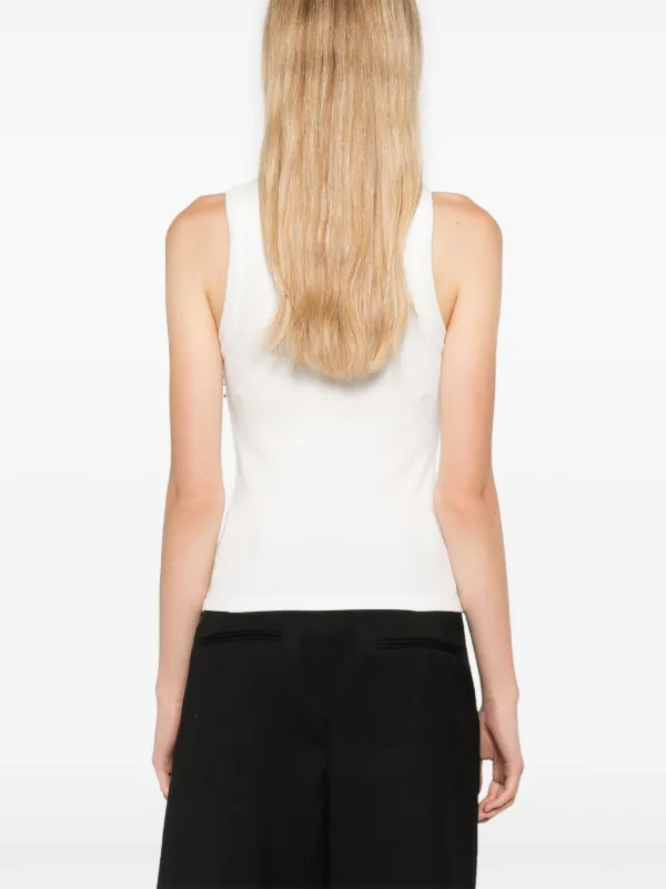 DES PHEMMES Cold-Dye Tank Top | White | FARFETCH TW