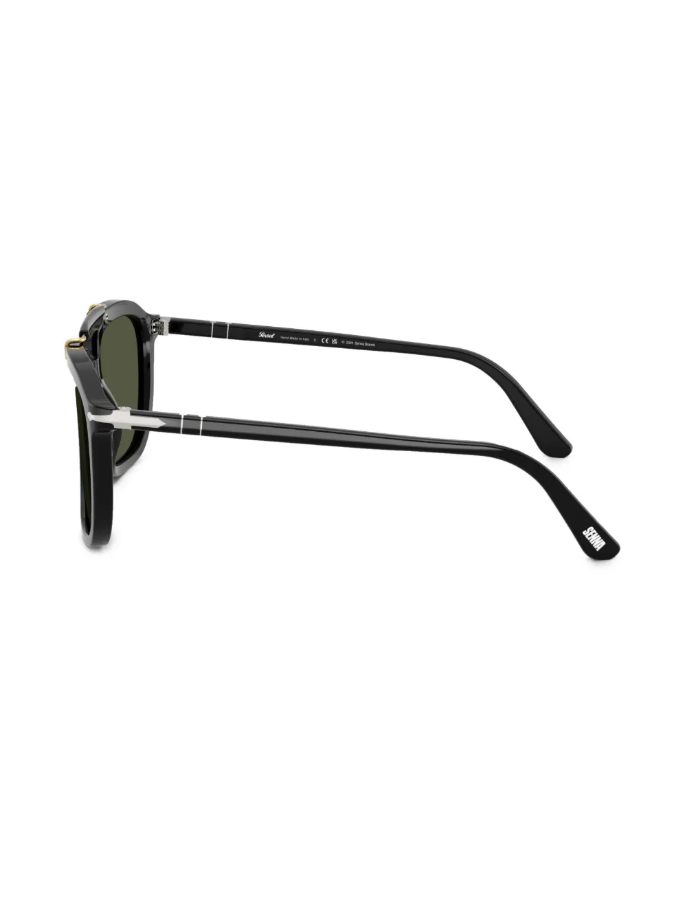 Persol Zonnebril met vierkant montuur Zwart