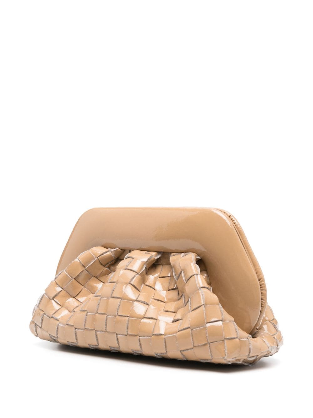 Shop Themoirè Tia Clutch Bag In Brown