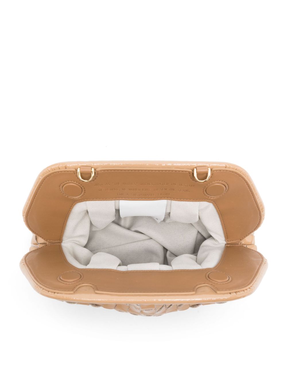 Shop Themoirè Tia Clutch Bag In Brown