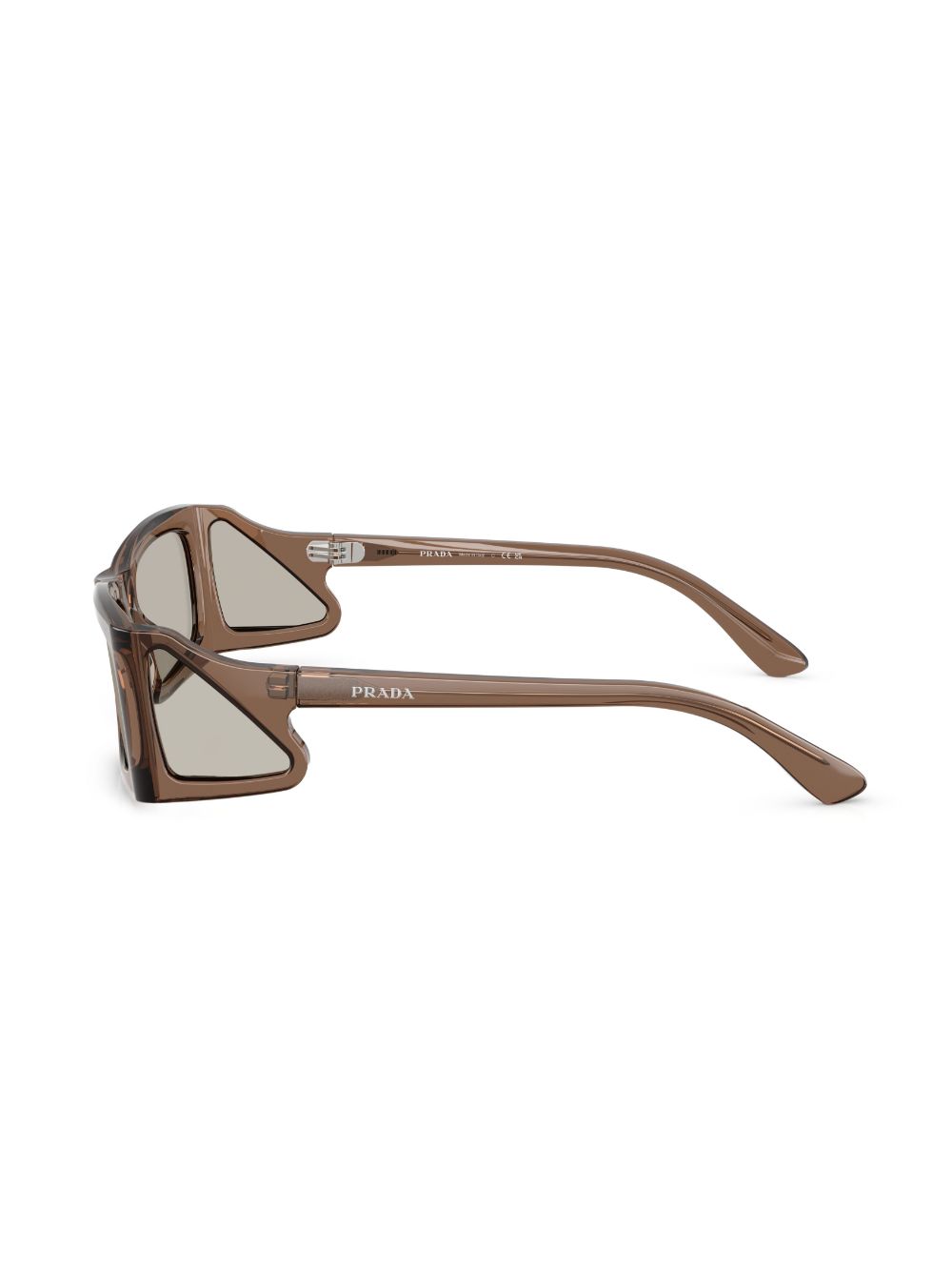 Prada Eyewear Zonnebril met geometrisch montuur Bruin