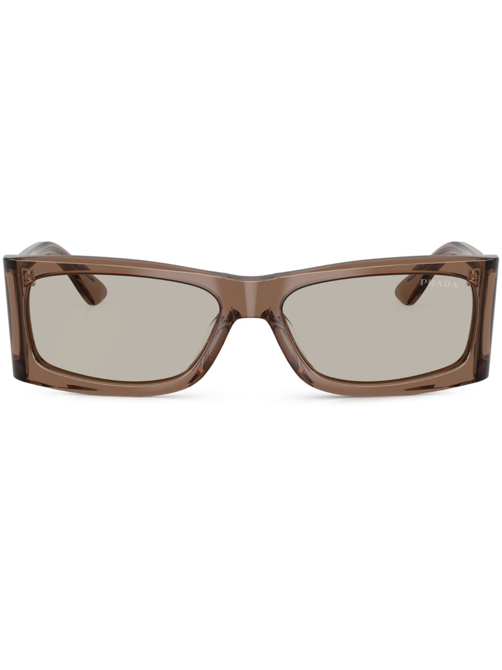 Prada Eyewear Zonnebril met geometrisch montuur Bruin