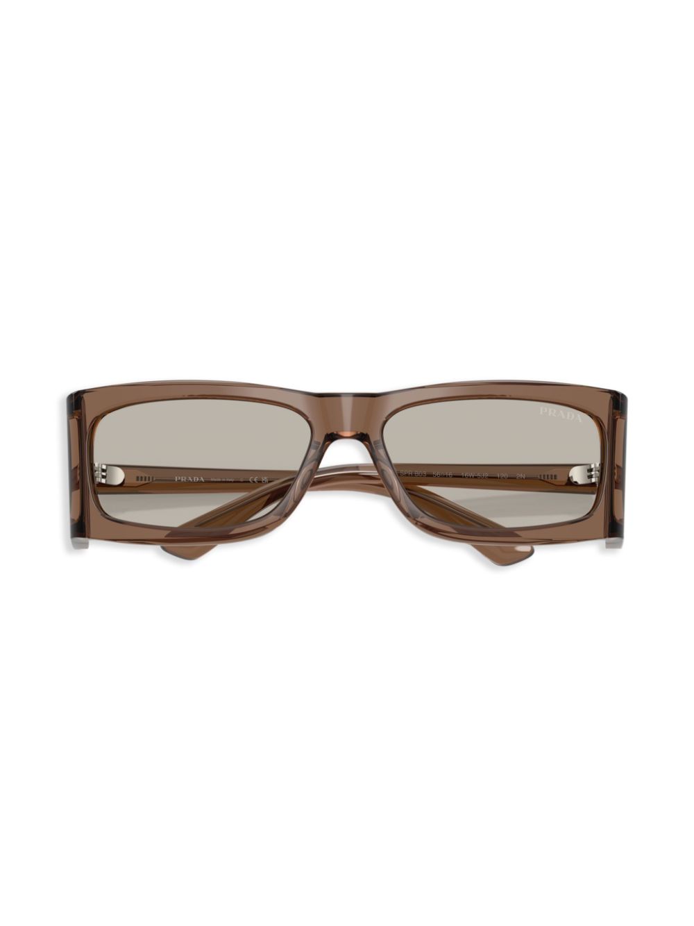 Prada Eyewear Zonnebril met geometrisch montuur Bruin