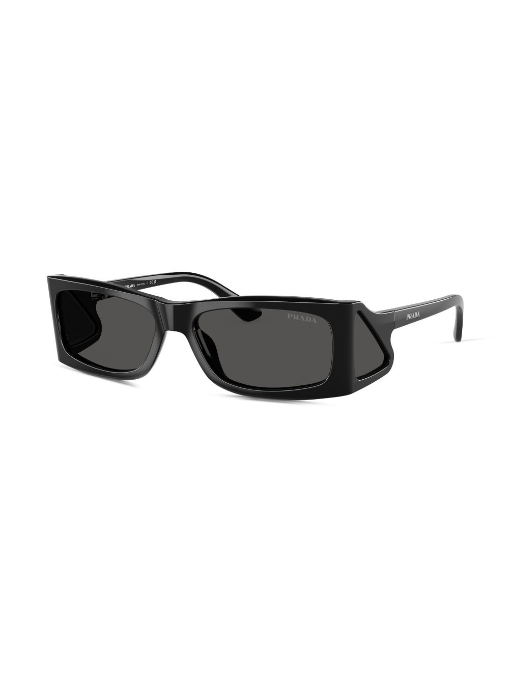 Prada Eyewear Zonnebril met rechthoekig montuur - Zwart