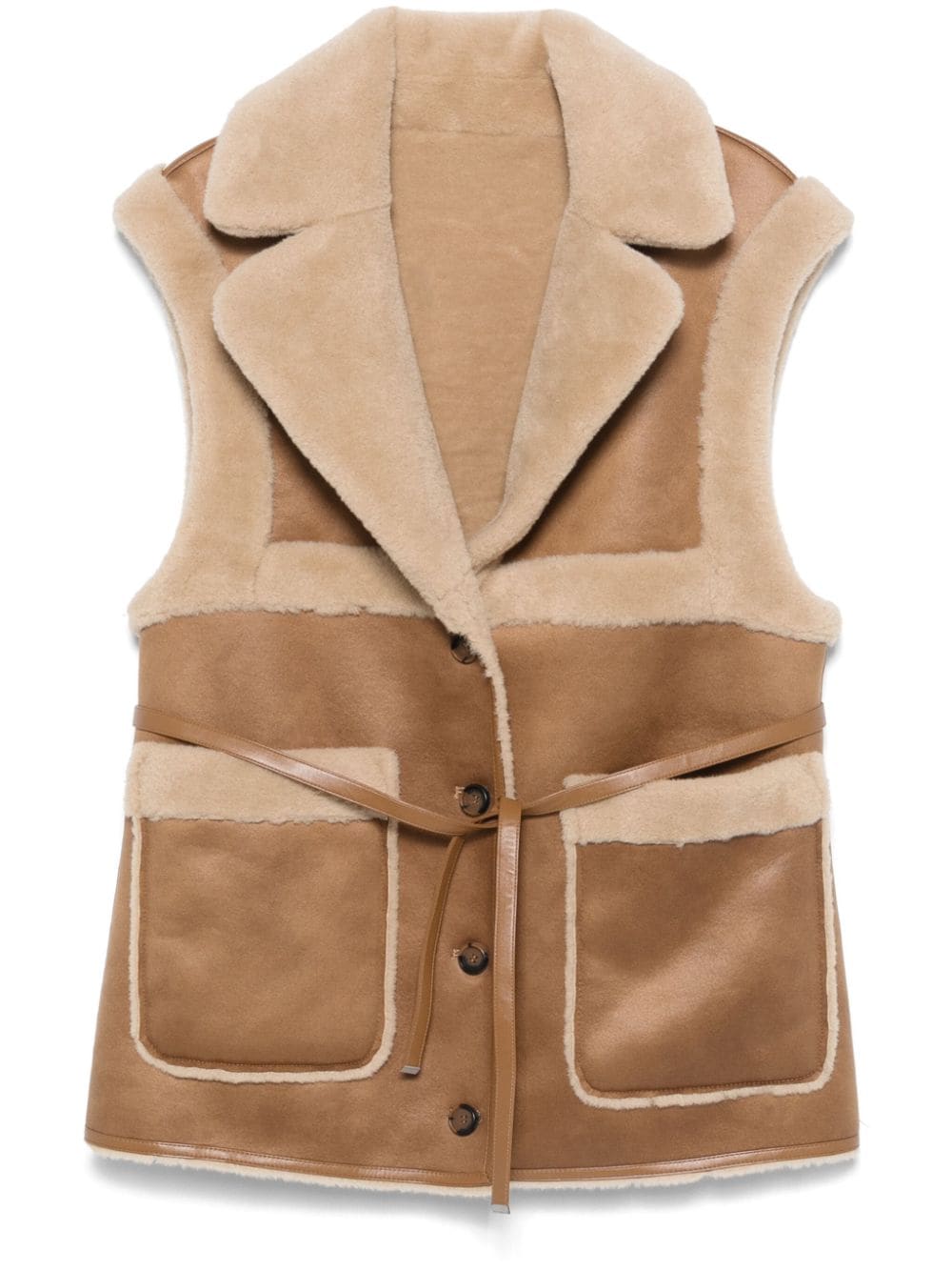 Urbancode Gilet con cintura - Toni neutri