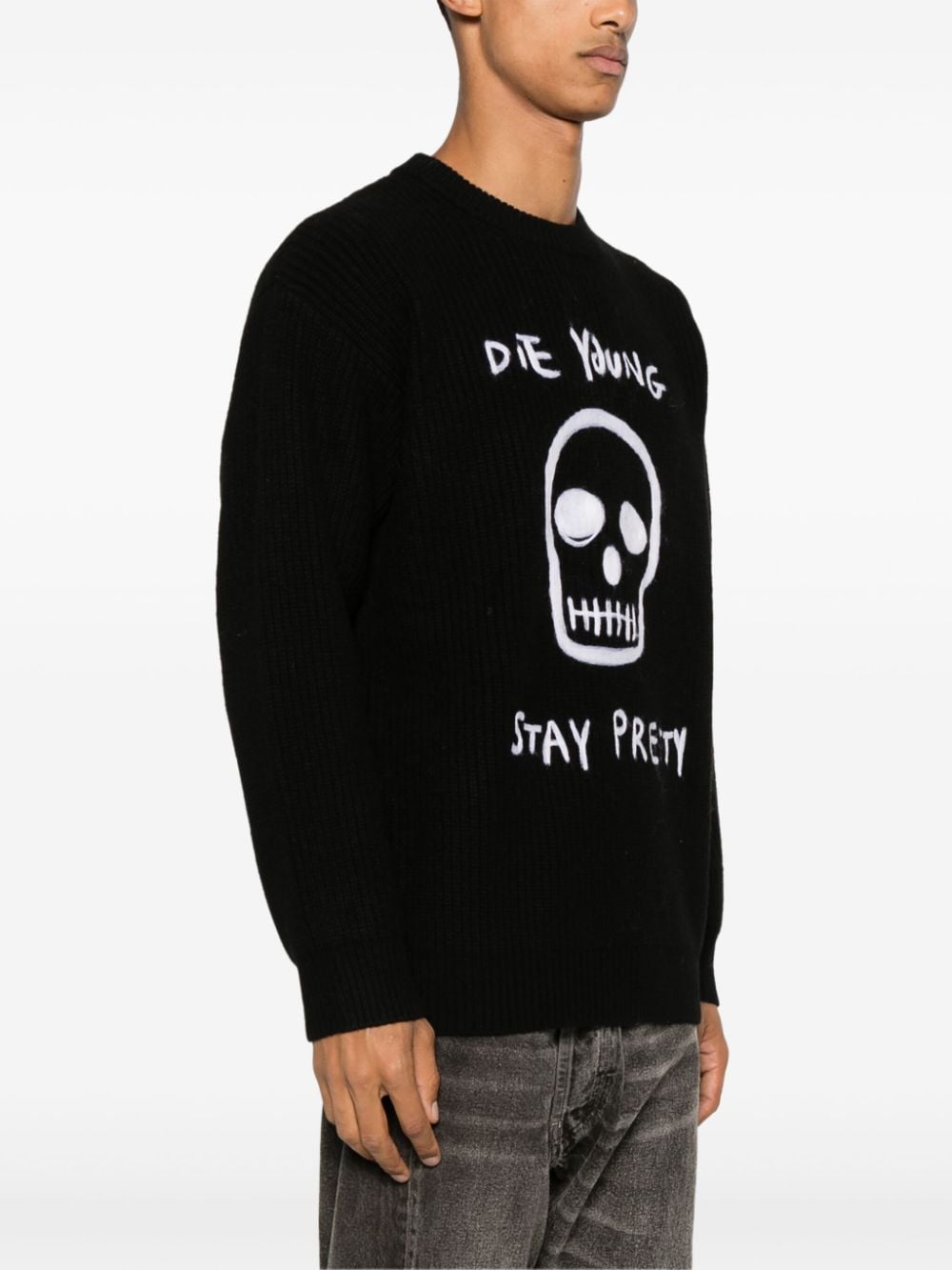 Shop R13 Die Young Boyfriend Sweater In Black