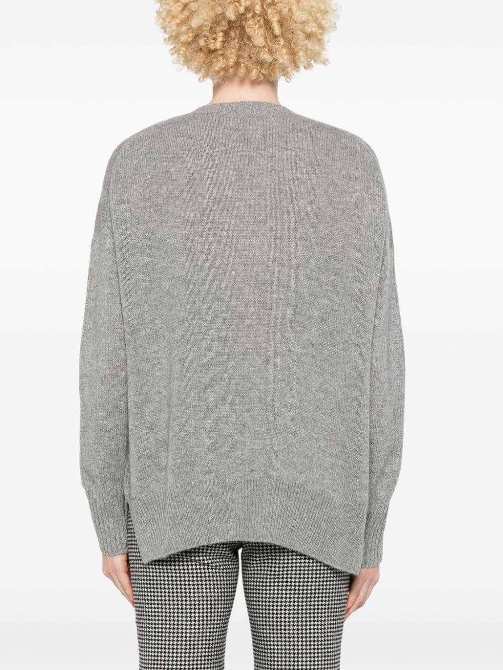 Shop Allude Crew-neck Sweater In Grey