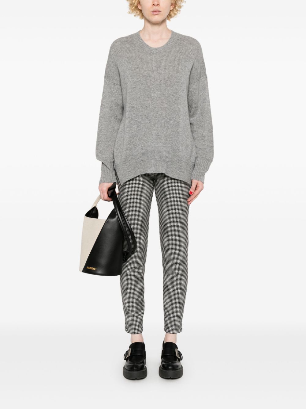 Shop Allude Crew-neck Sweater In Grey