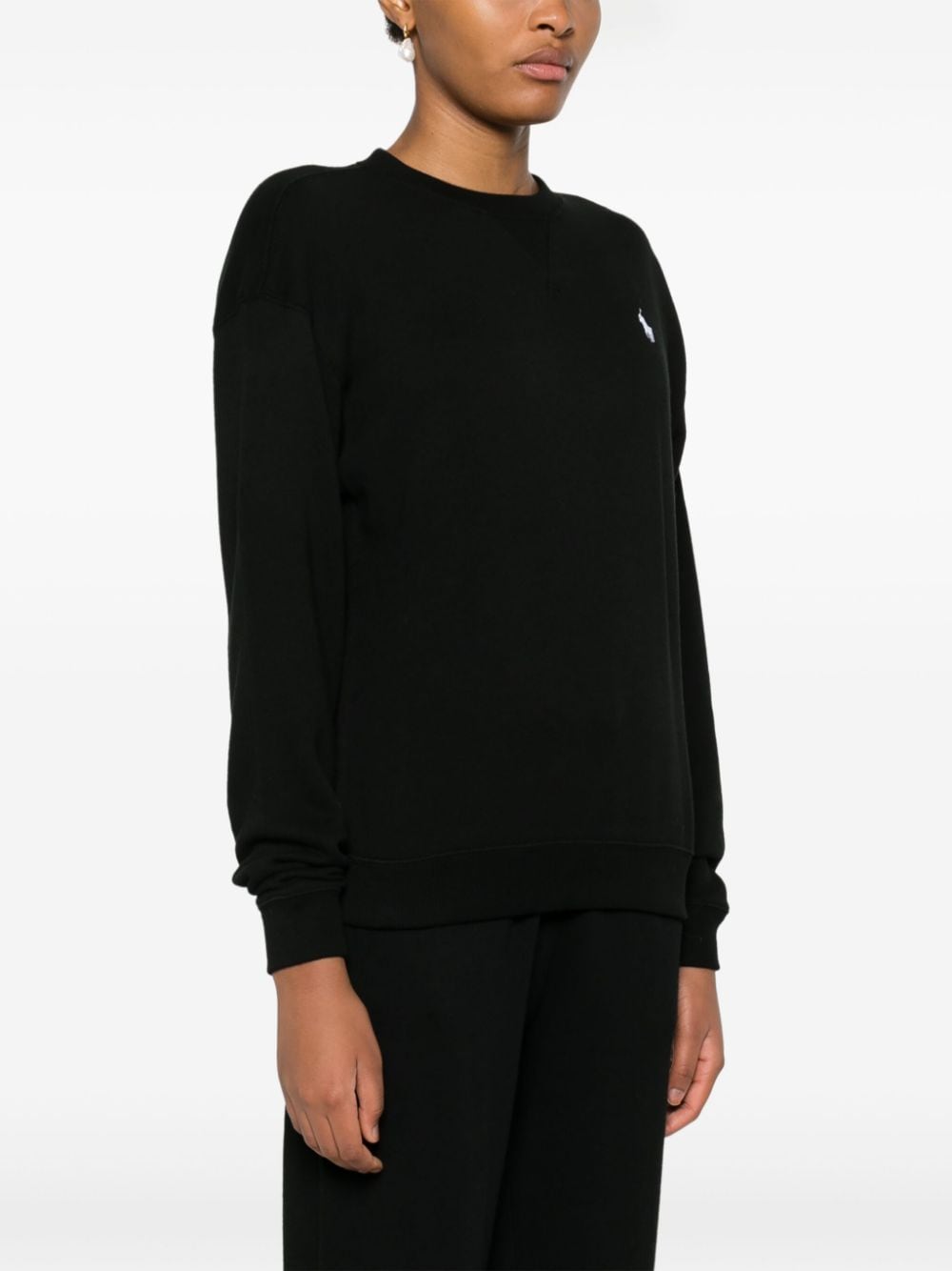 Shop Polo Ralph Lauren Polo Pony Sweatshirt In 黑色