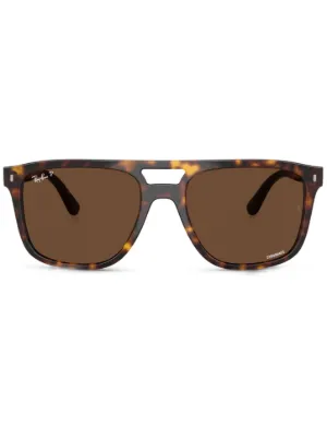 Ray-Ban ブラウン・トータス ファッションメガネ Ray-Ban トータスシェル スクエアフレーム サングラス | グリーン