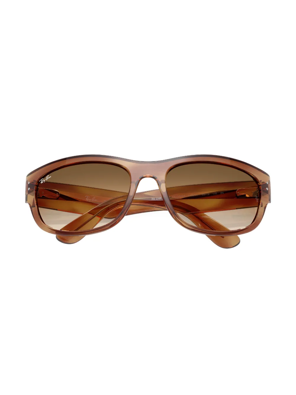 Ray Ban Mega Balorama Sunglasses Striped Brown Frame Brown Lenses 63-19