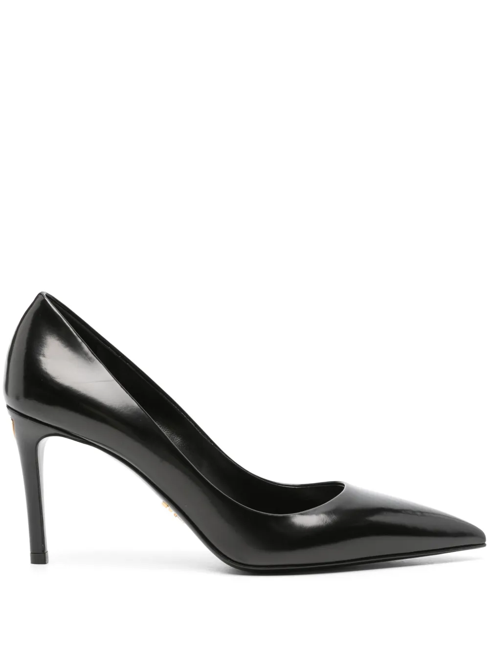 Prada 85 mm leren pumps Zwart