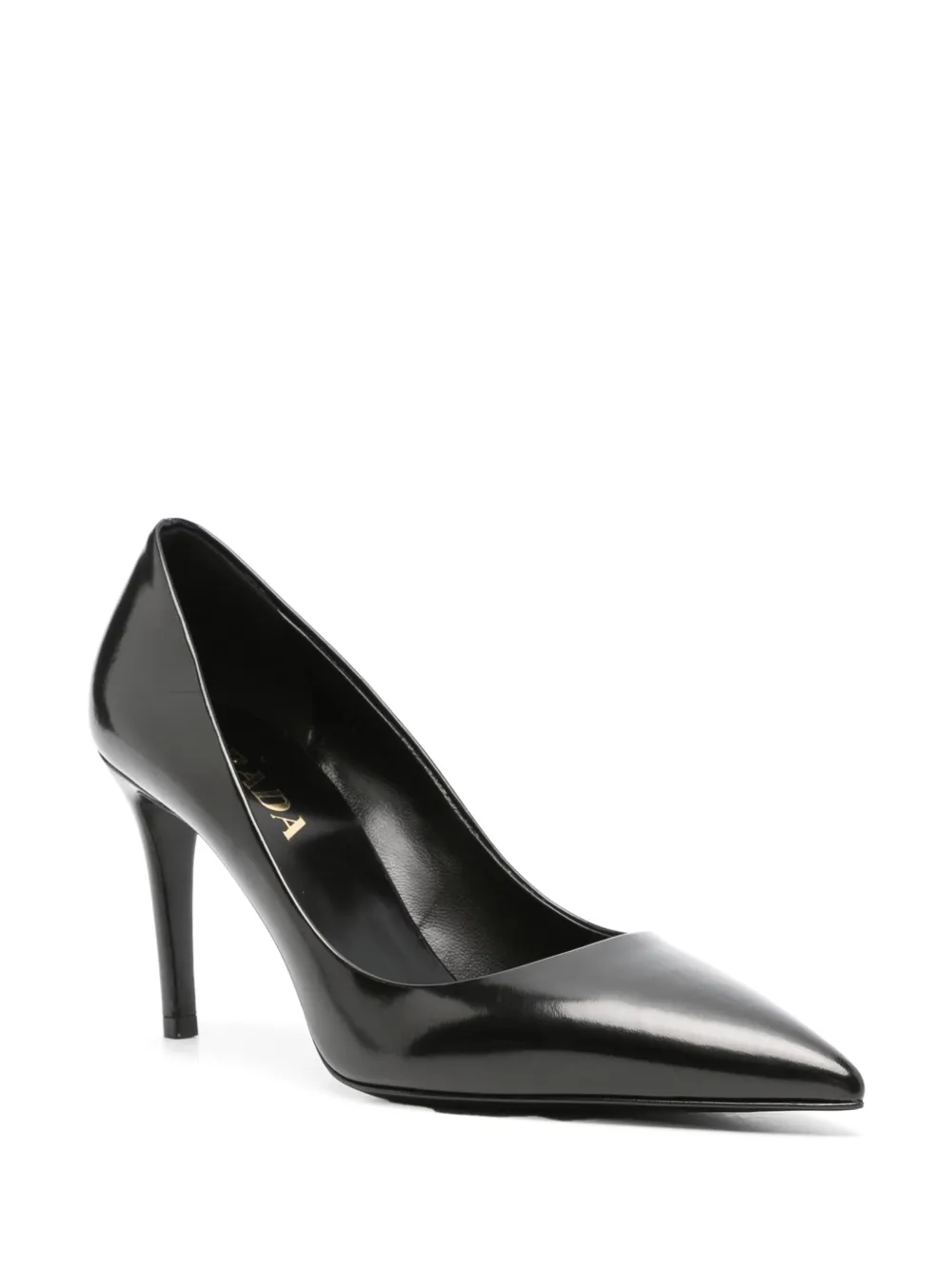 Prada 85 mm leren pumps - Zwart