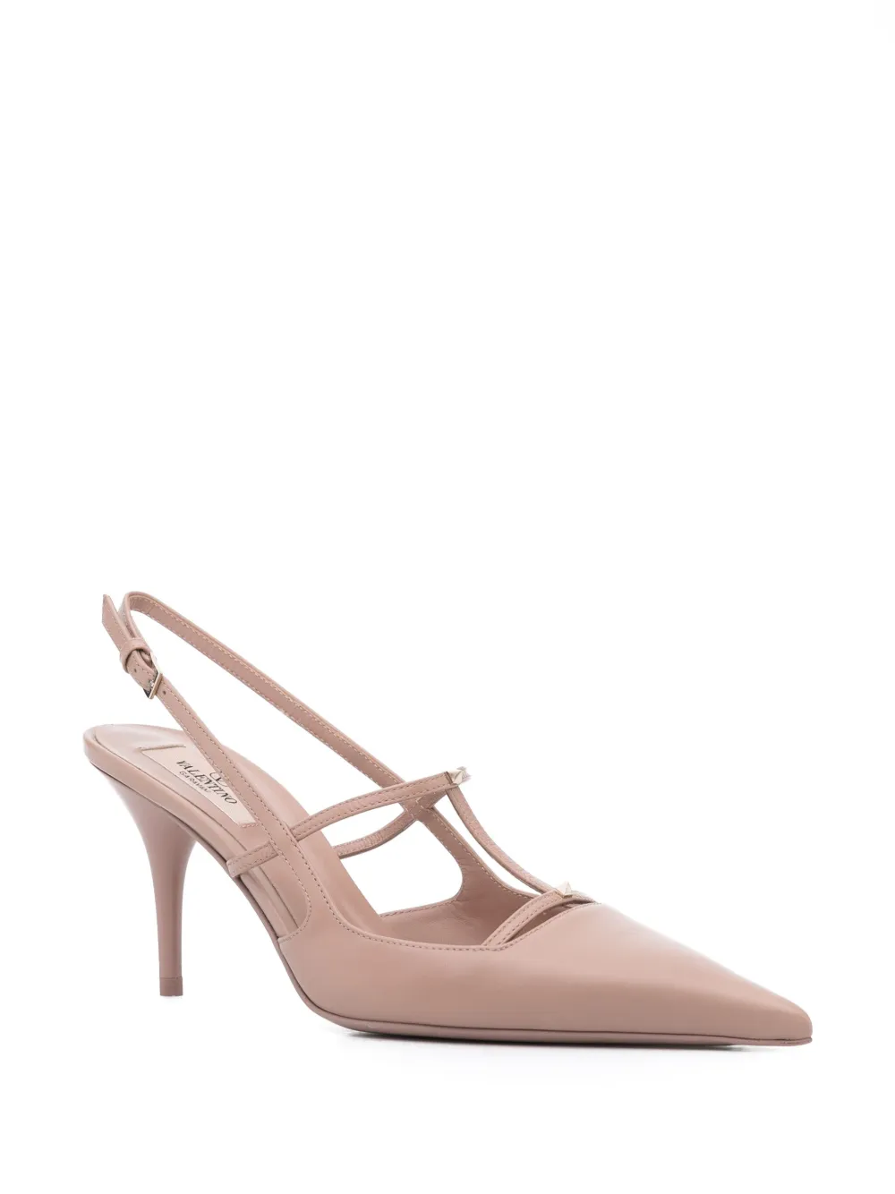 Valentino Garavani 75 mm Rockstud Wispy slingback pumps - Roze