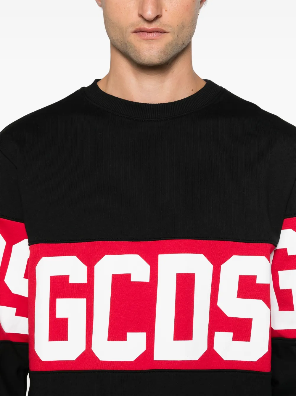 GCDS Sweater met logoprint Zwart