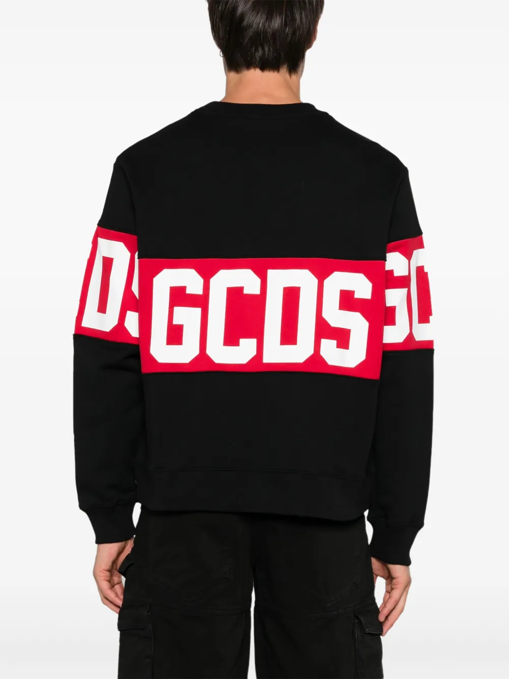 GCDS Sweater met logoprint Zwart