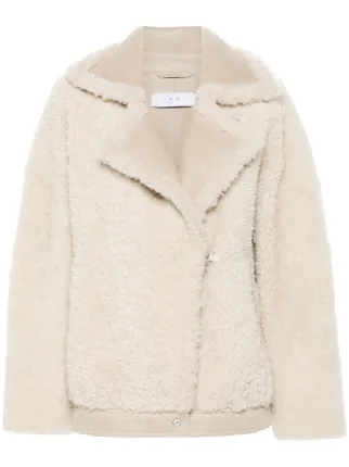 IRO Shearling Jacket Neutrals FARFETCH CA