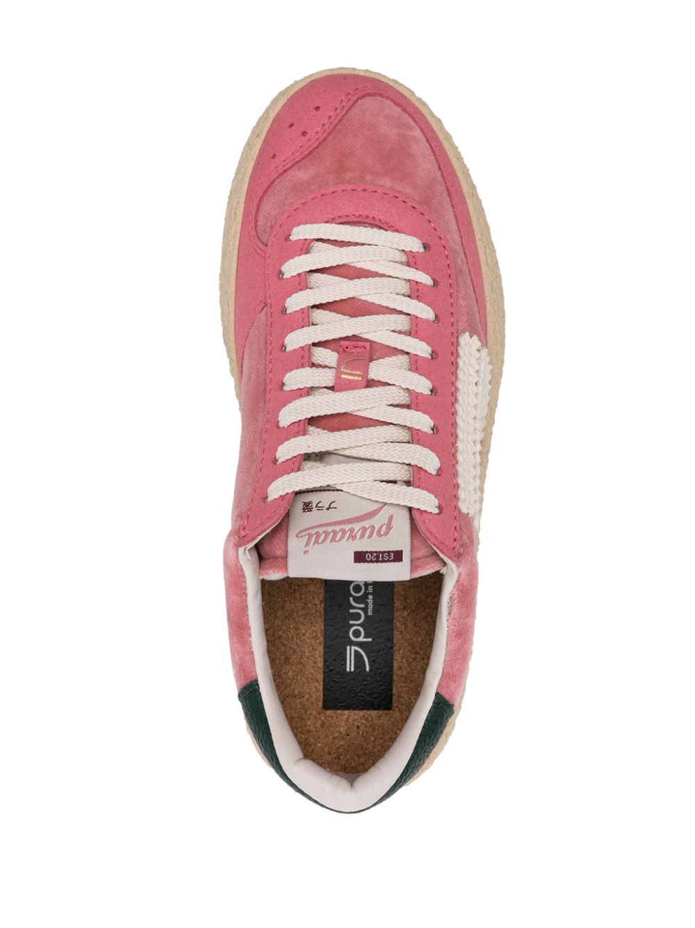 Puraai Fluwelen sneakers Roze