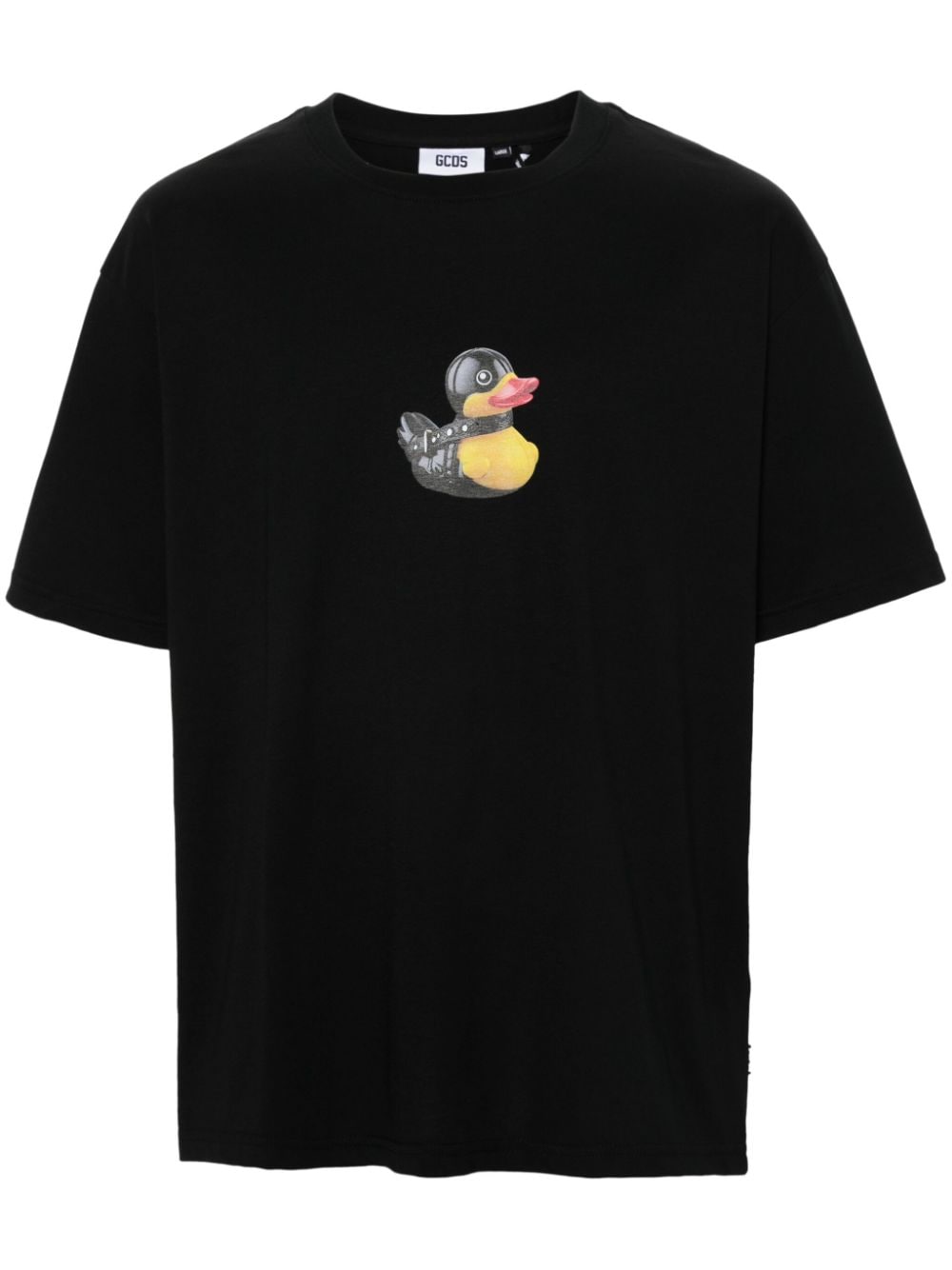 Shop Gcds Duck-print T-shirt In 黑色