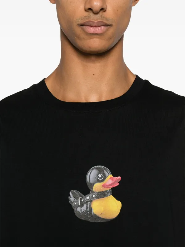 GCDS duck-print T-shirt | Black | FARFETCH AO