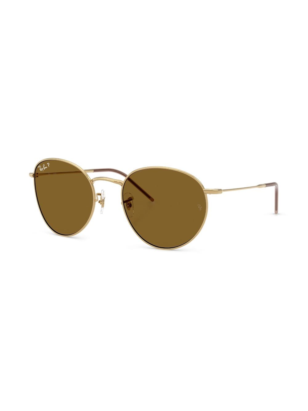 Ray-Ban Round Reverse zonnebril met rond montuur - Goud