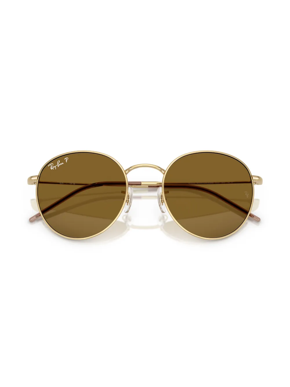 Ray-Ban Round Reverse zonnebril met rond montuur Goud