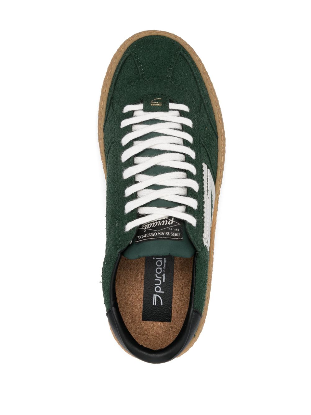 Puraai Sneakers van imitatiesuède Groen