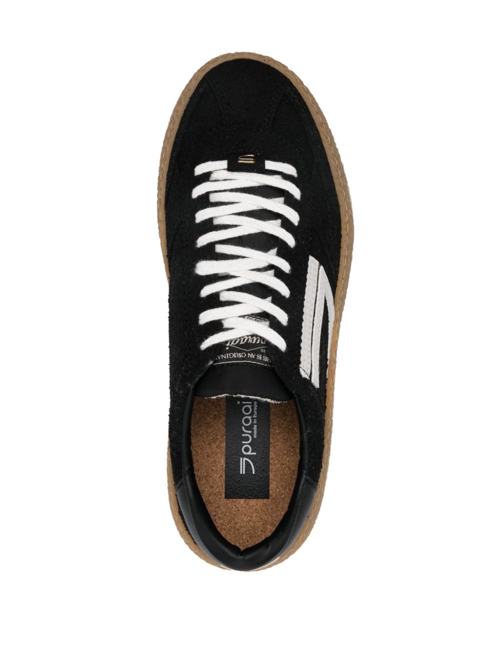 Puraai logo-patch sneakers Black