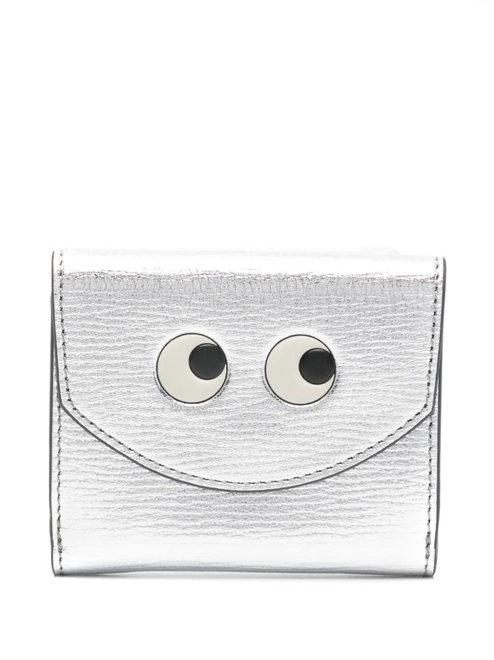 Anya Hindmarch Mini Eyes Wallet In Silver