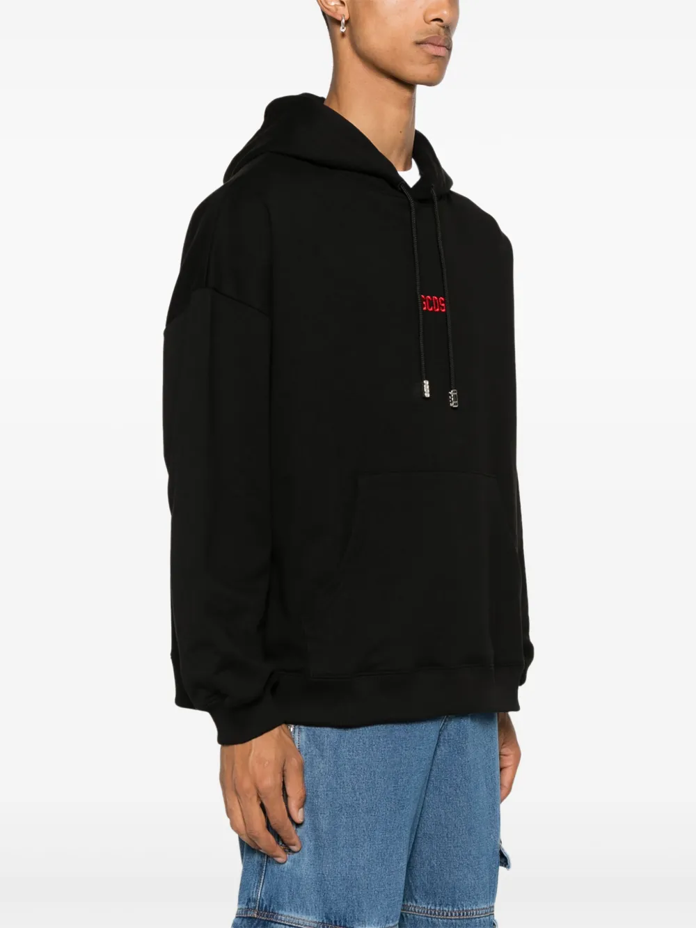 GCDS Hoodie met print Zwart