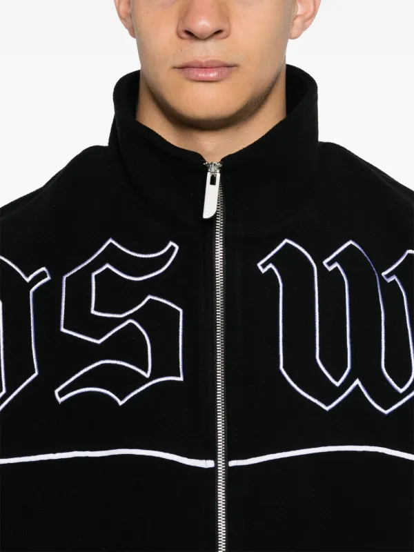 GCDS embroidered-logo Jacket Black FARFETCH IN