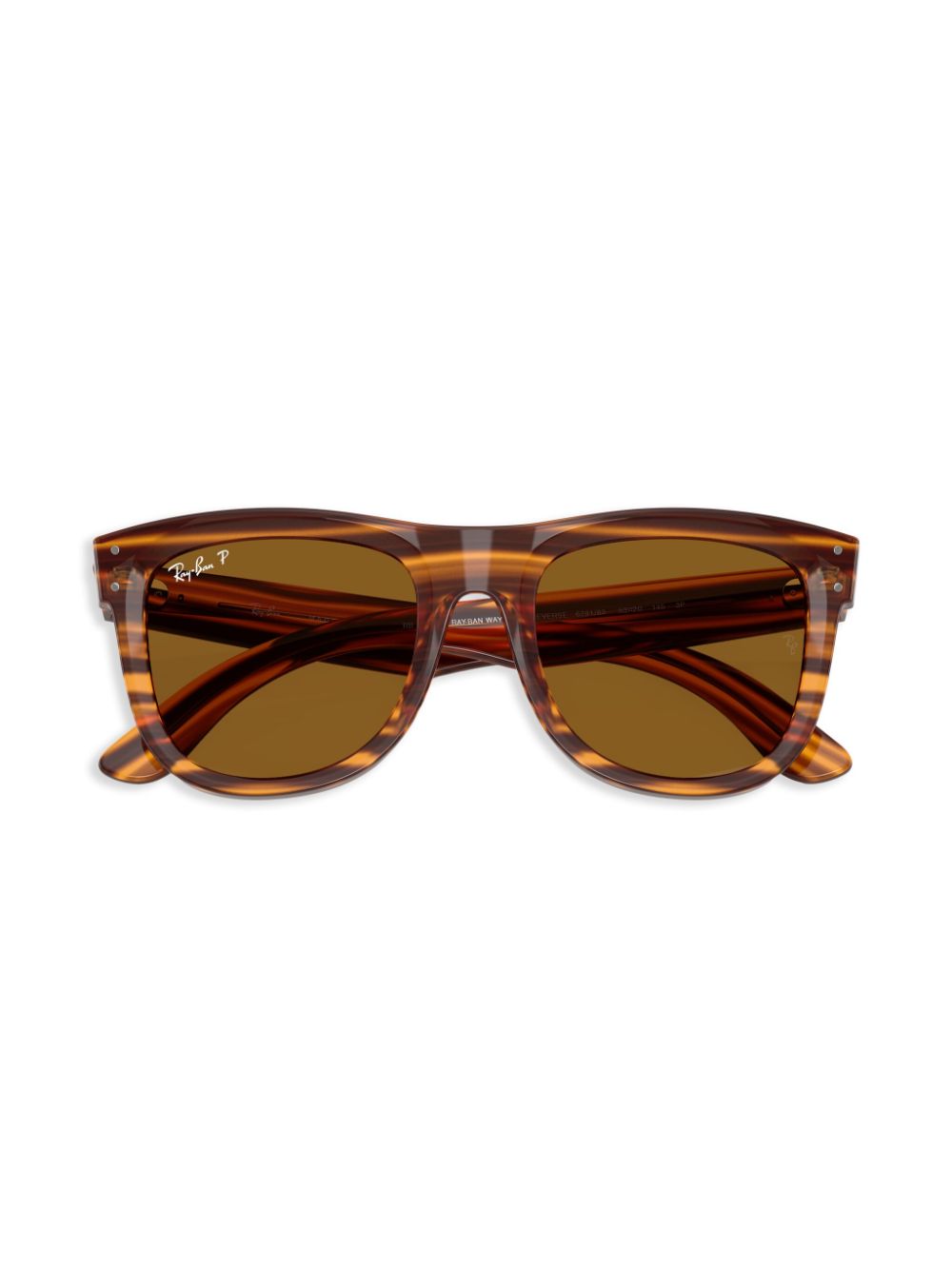 Ray-Ban Wayfarer Reverse zonnebril met vierkant montuur Bruin