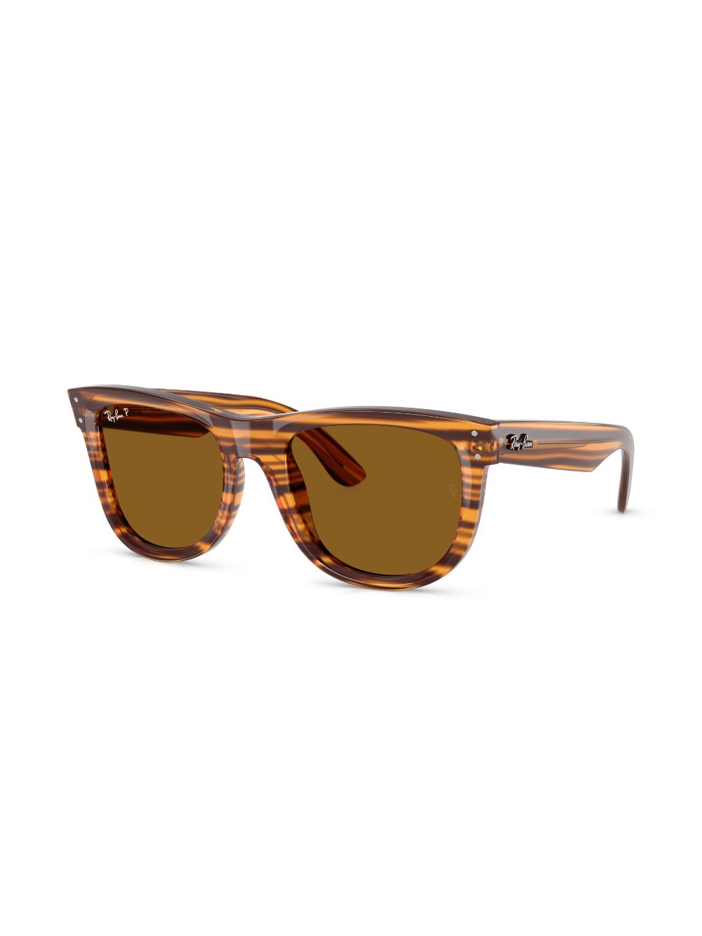 Ray-Ban Wayfarer Reverse zonnebril met vierkant montuur Bruin