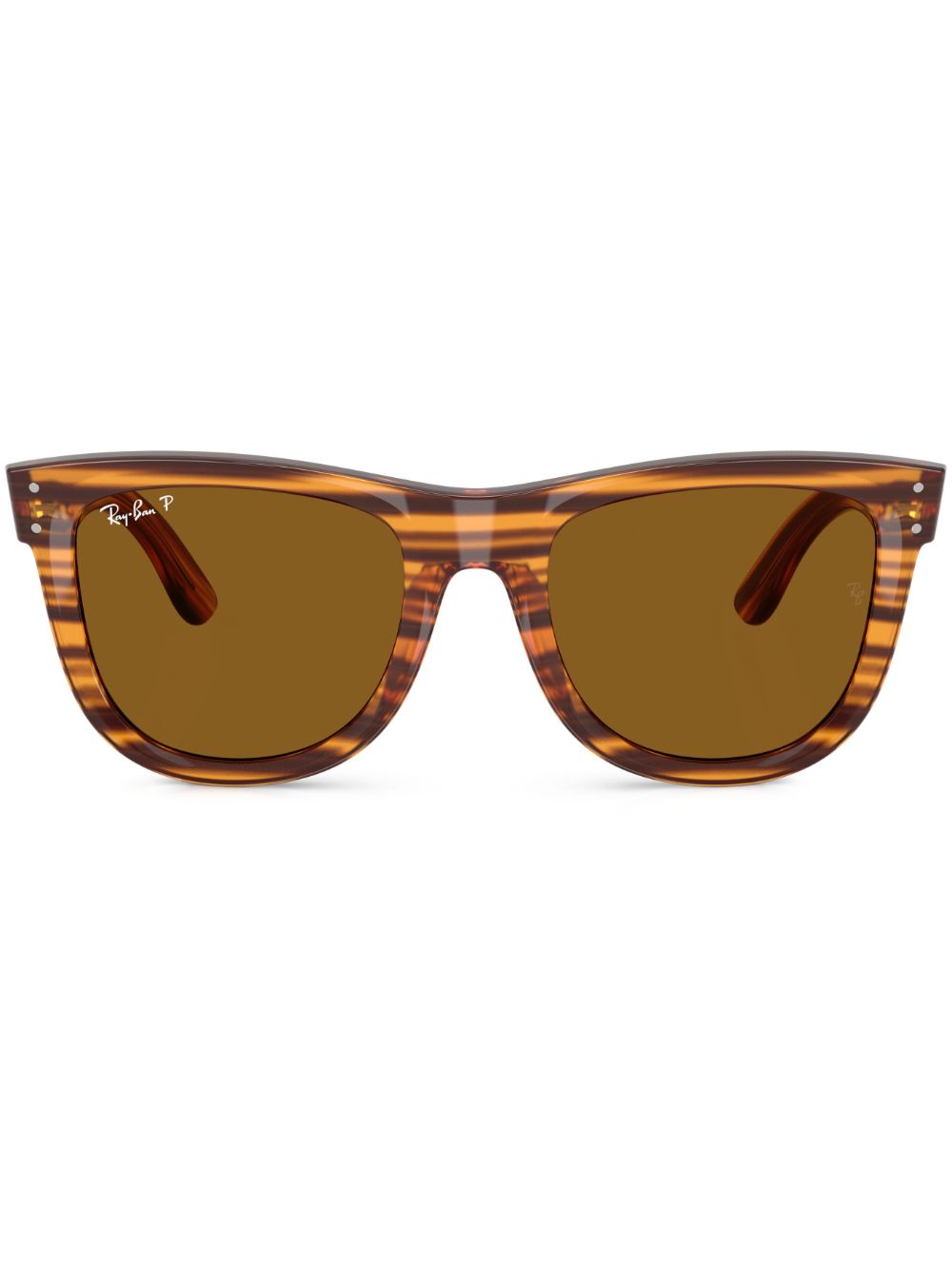 Ray-Ban Wayfarer Reverse zonnebril met vierkant montuur Bruin