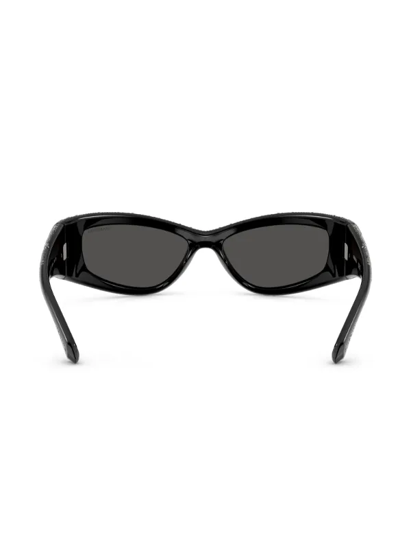 Swarovski Crystal Embellished Sunglasses Black Designer Eyewear with Case‎ New Swarovski Crystal-Embellished Sunglasses - Black - 5% Off  main image 2