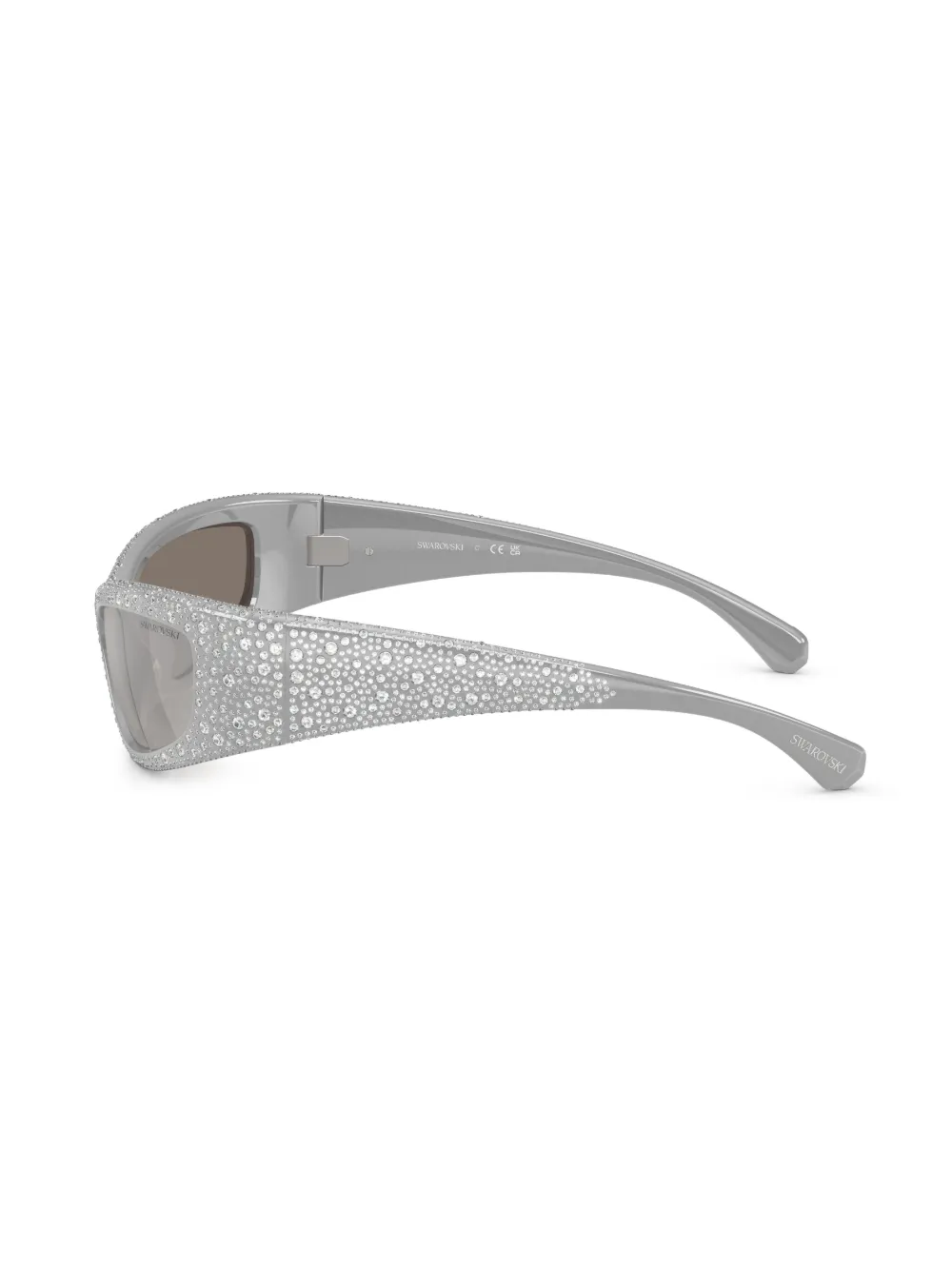 Swarovski Zonnebril met rechthoekig montuur Grijs