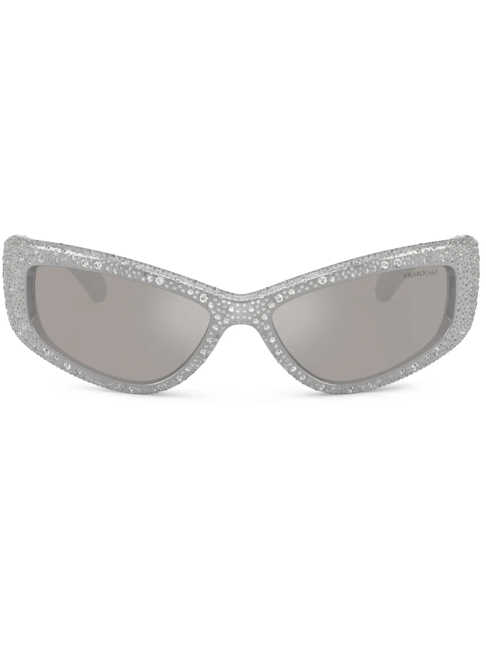 Swarovski Crystal embellished Rectangle Sunglasses Grey