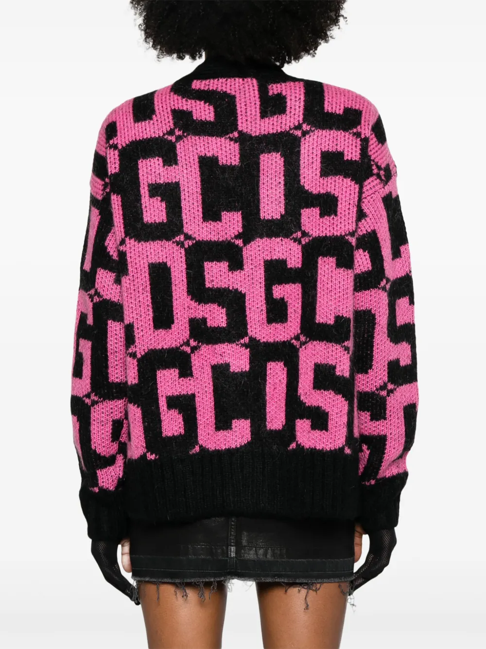 GCDS Vest met monogram-print Roze