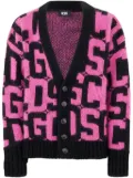 GCDS monogram-pattern cardigan - Pink