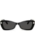 Swarovski Eyewear crystal-embellished rectangle sunglasses - Black