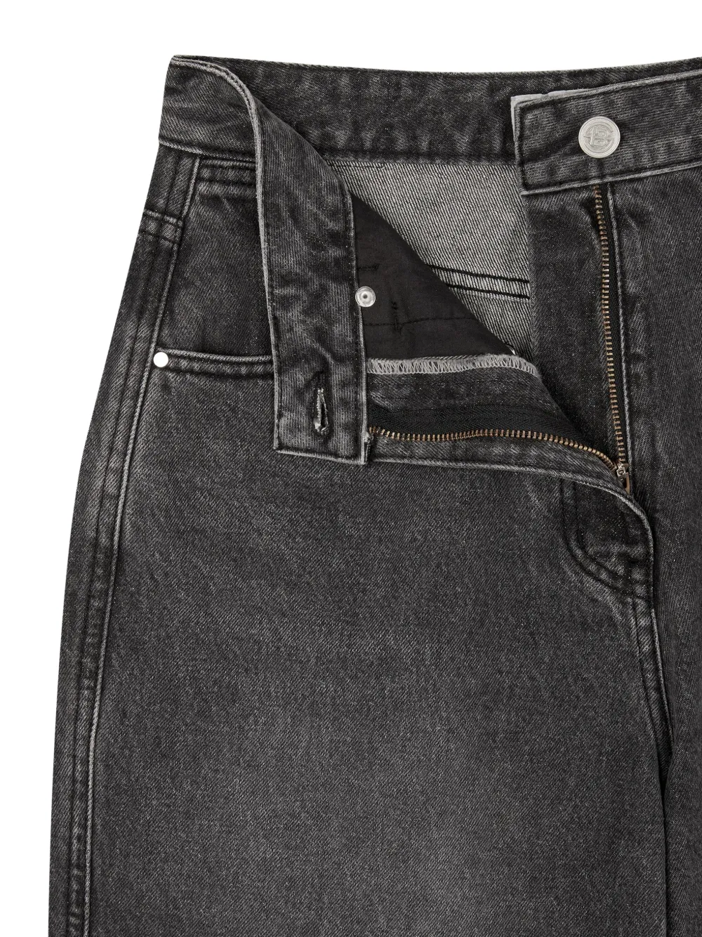 STUDIO TOMBOY Jeans met logopatch Grijs