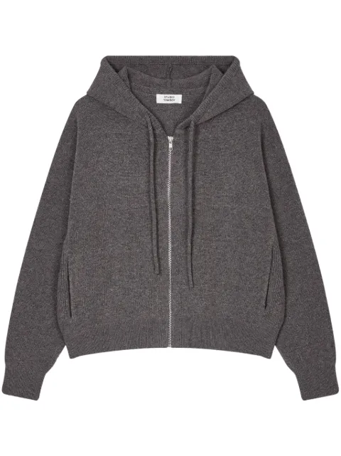 STUDIO TOMBOY logo-lettering hooded cardigan